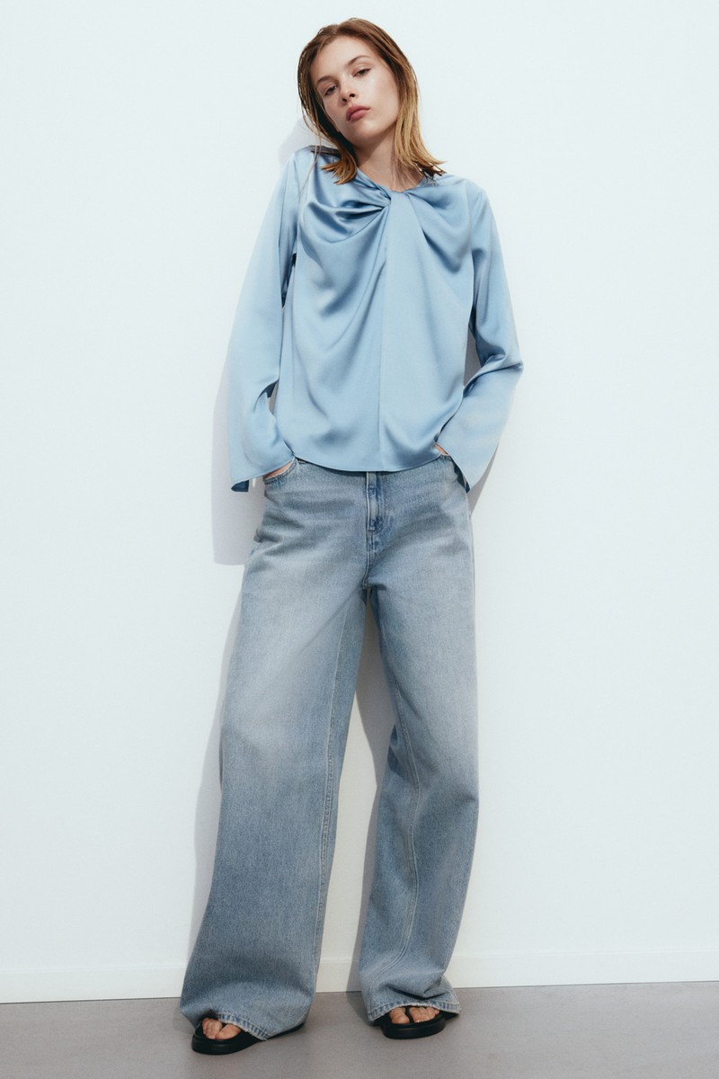Twist-Detail Satin Blouse, AED 139 