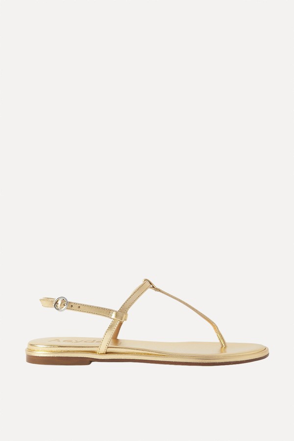 Nala Metallic Leather Sandals from Aeyde