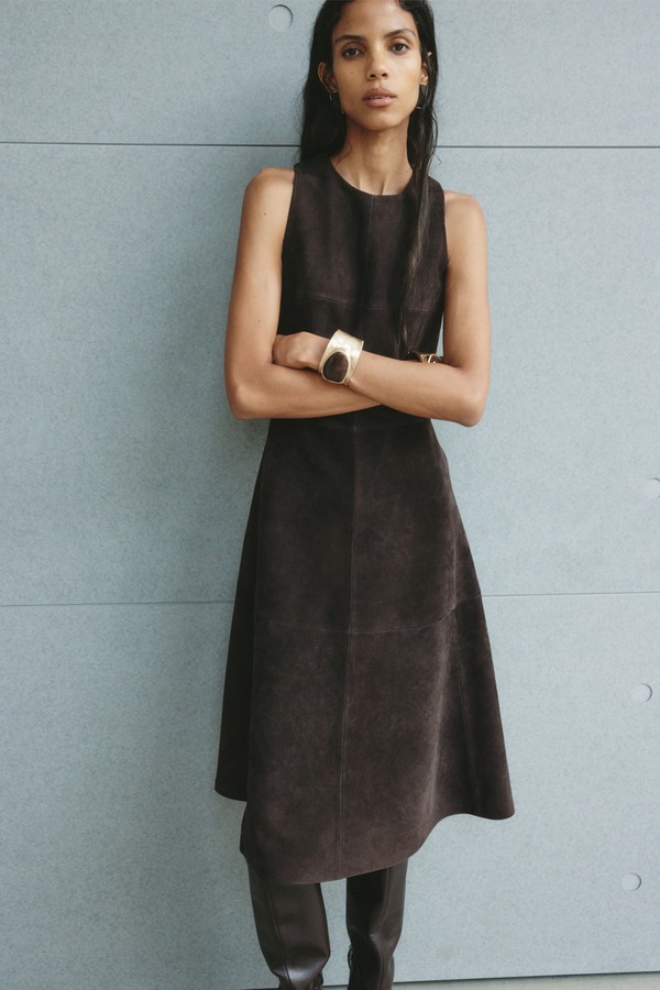 Suede Midi Dress from Limé