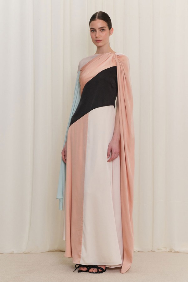 Multicolored Dress With Shoulder Detail from Baqa