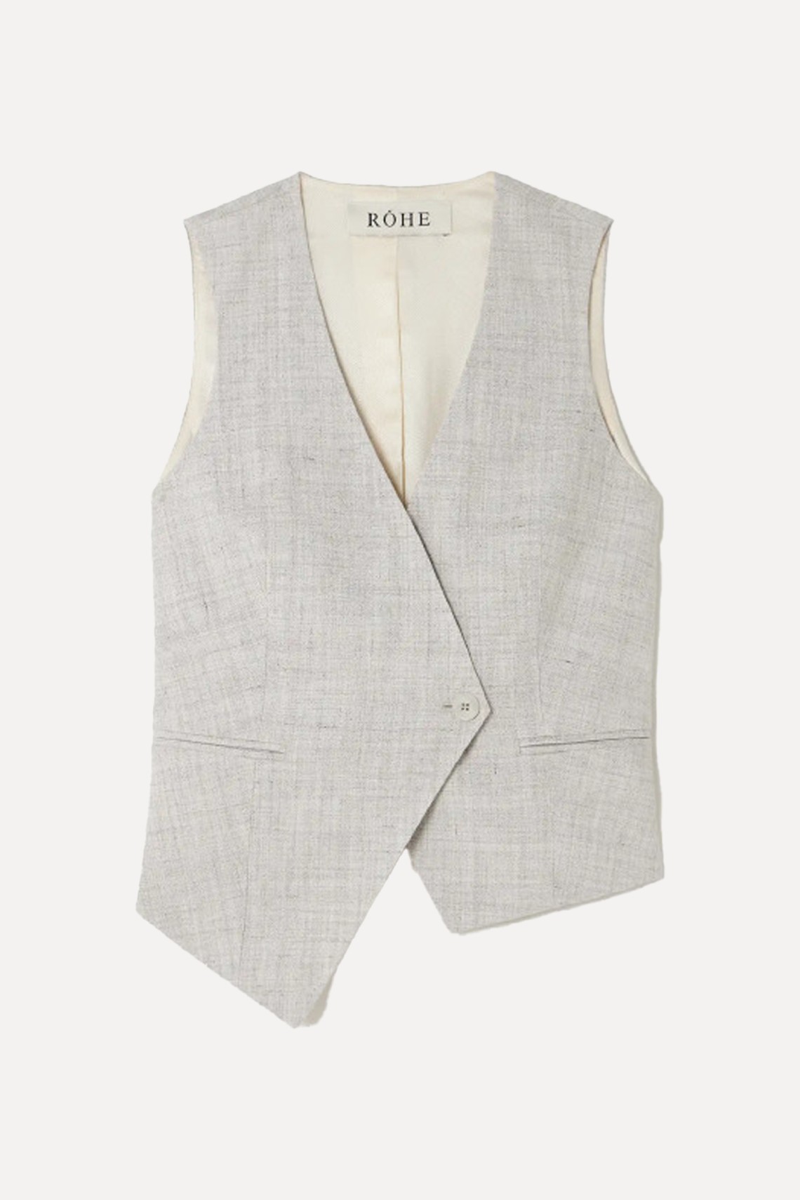 Asymmetric Woven Vest from Róhe