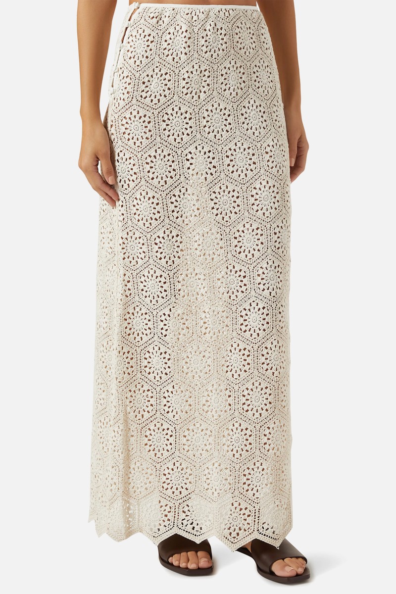Tove Crochet Maxi Skirt from Agua Bendita