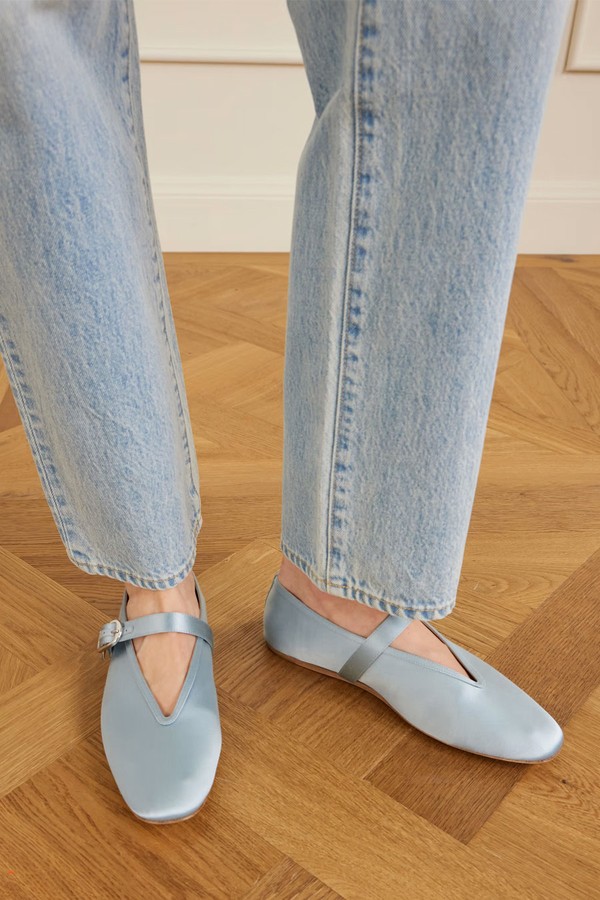 Stella Satin Mary Jane Ballet Flats from Le Monde Béryl