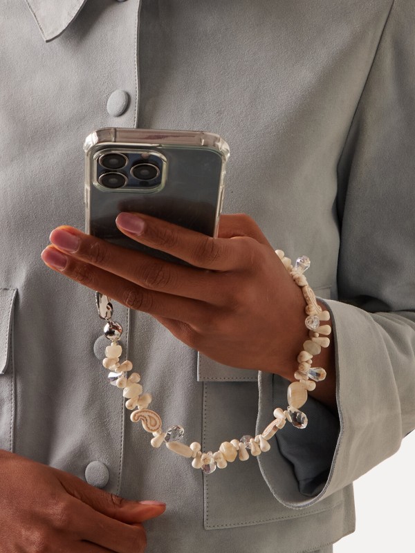 Crystal Paisley Phone Strap Wristlet