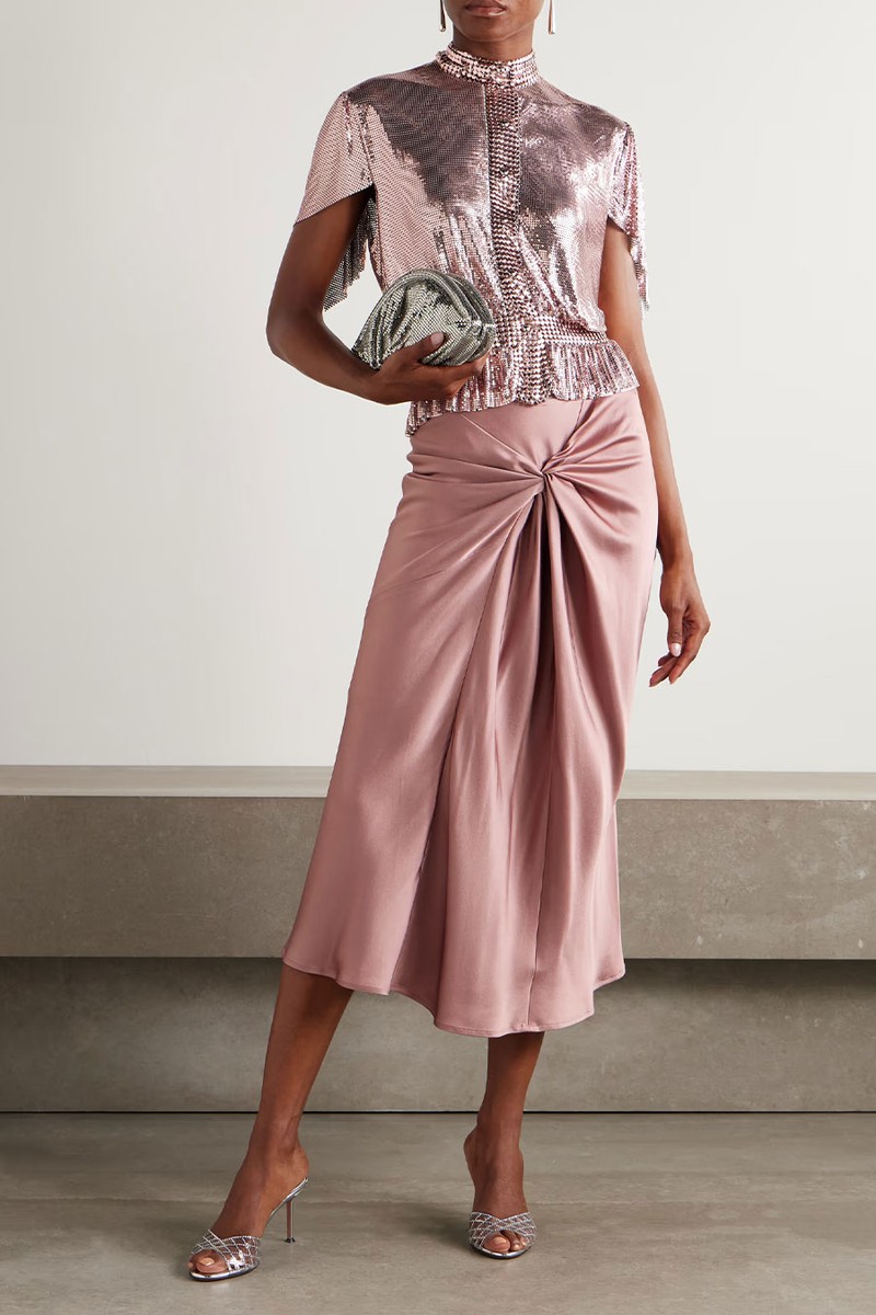 Pleated Chainmail Blouse from Rabanne