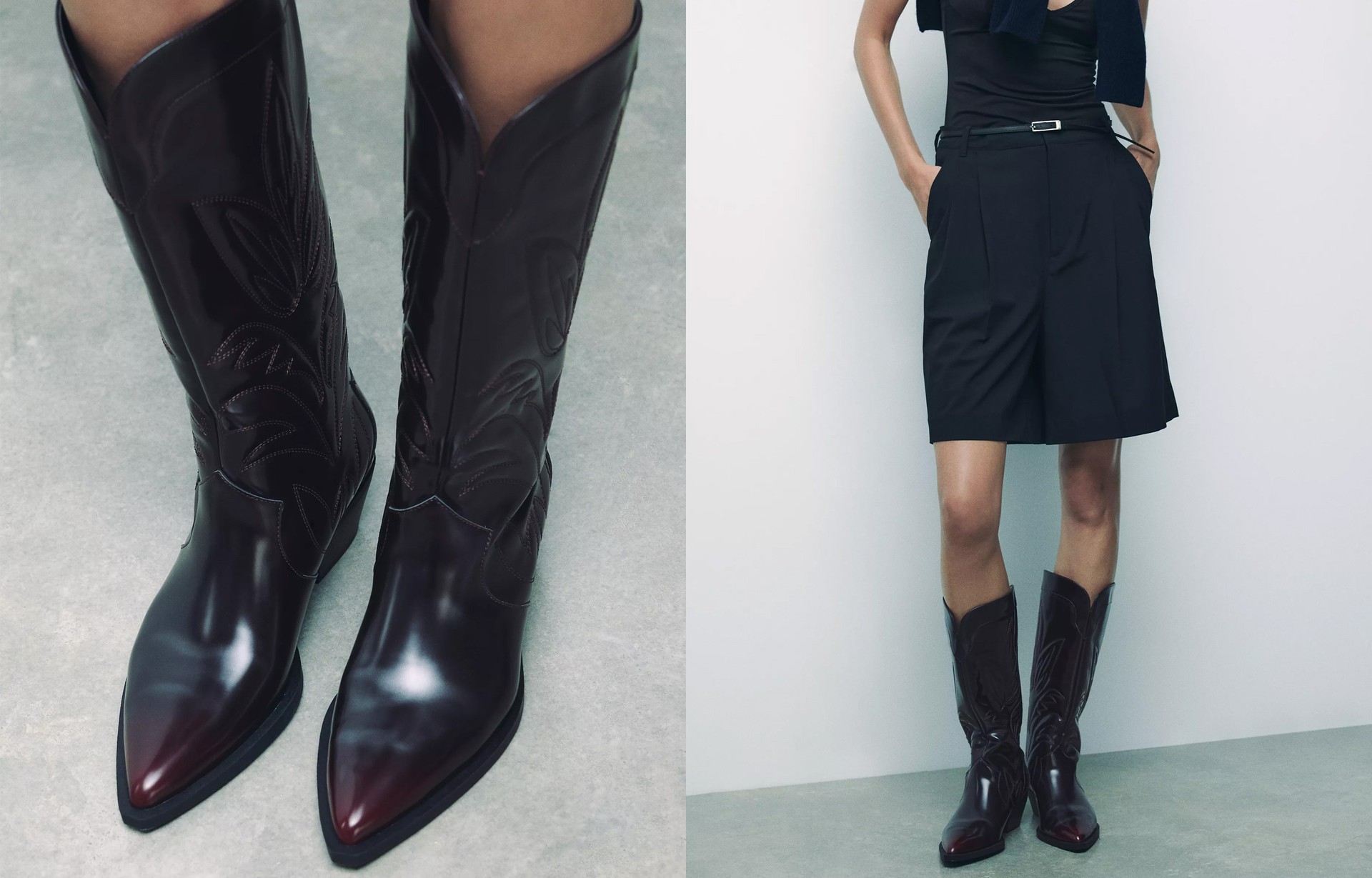 Embroidered Cowboy Boots from Zara