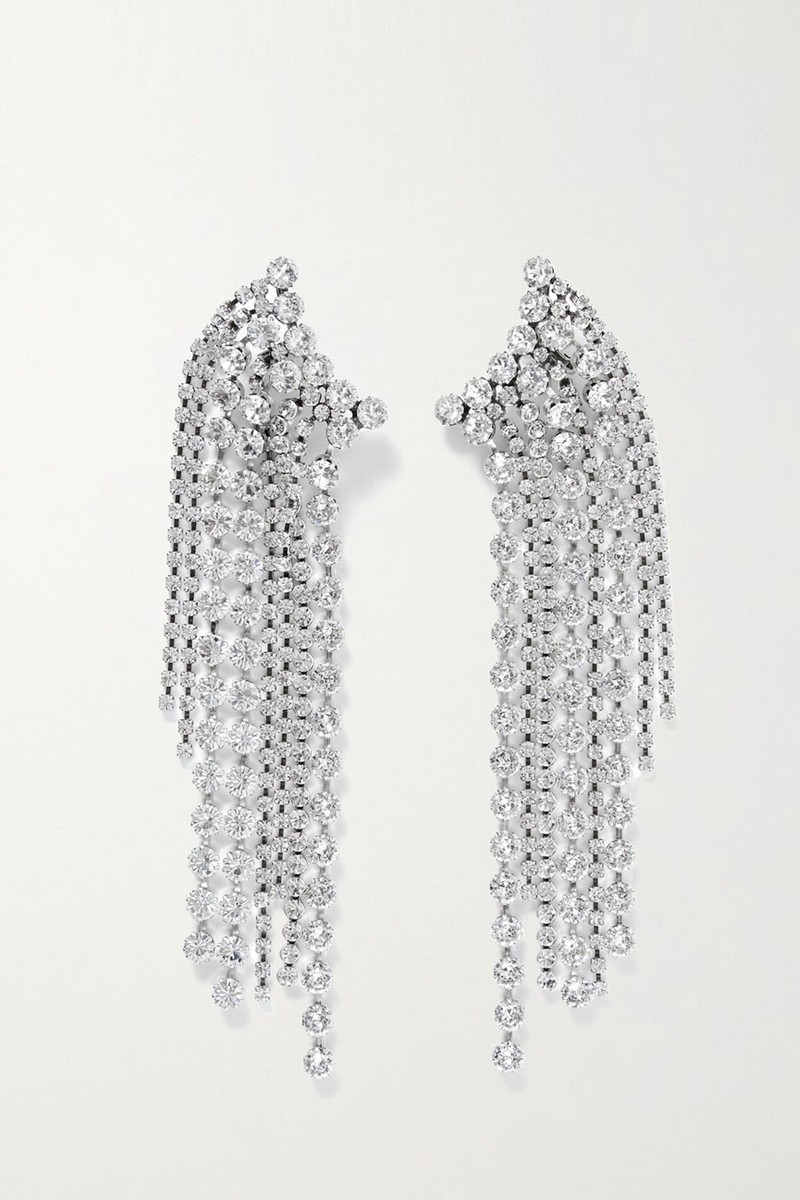 Midnight Dancin Silver-Tone Crystal Earrings from Isabel Marant