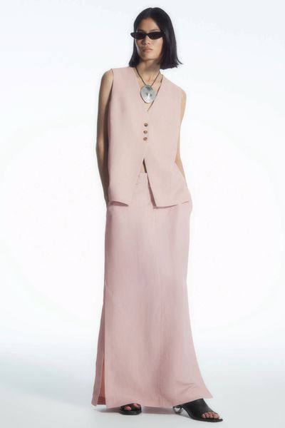 Tailored Linen-Blend Maxi Skirt from COS