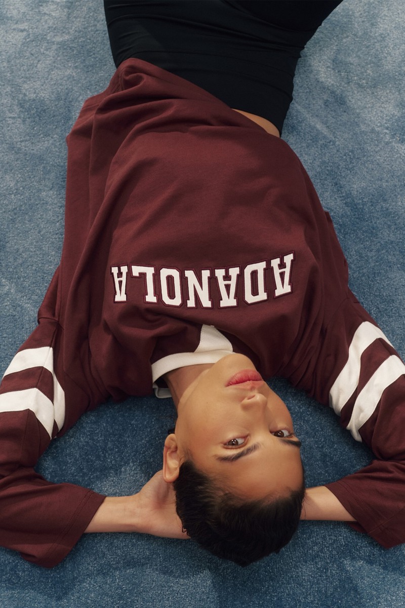 Varsity Boxy Long Sleeve T-Shirt from Adanola