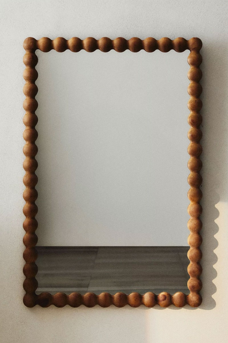 Rectangular Wall Mirror With Wooden Frame from Zara Home