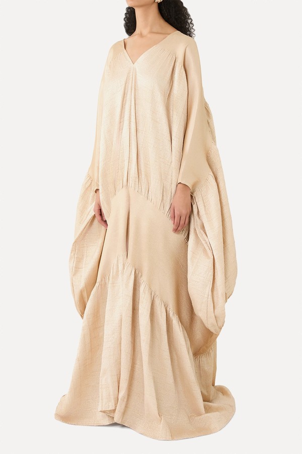Knitted V-Neck Kaftan from Dima Ayad