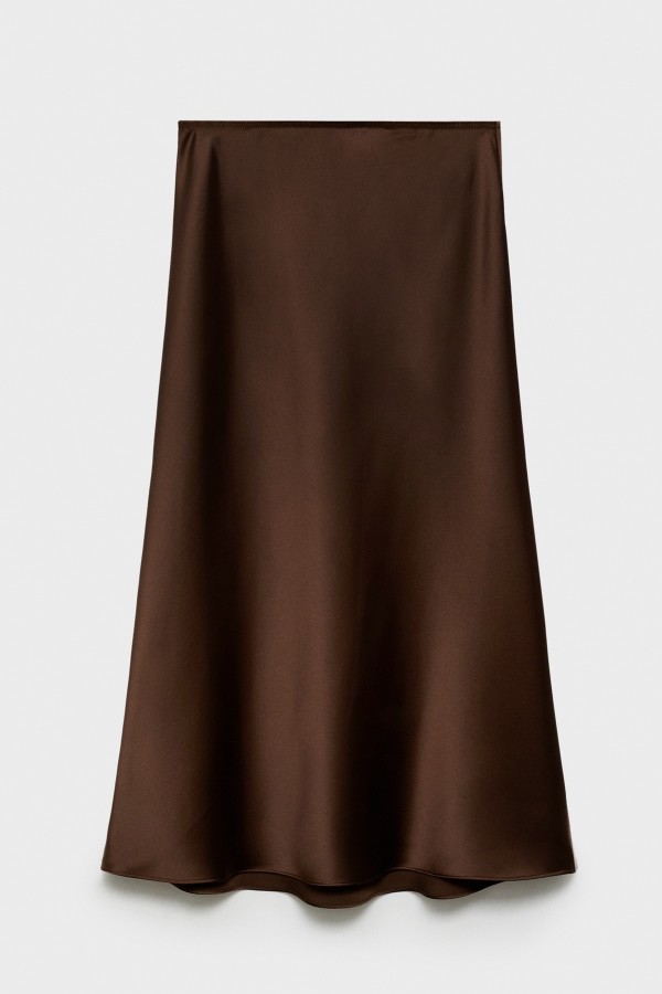 Midi Satin Skirt from Mango