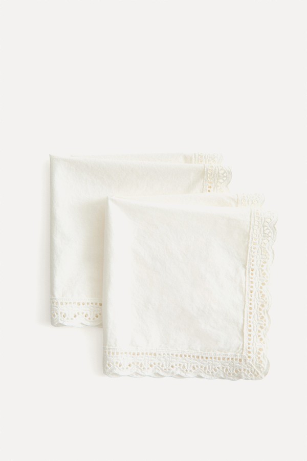 2-Pack Broderie Anglaise Napkins