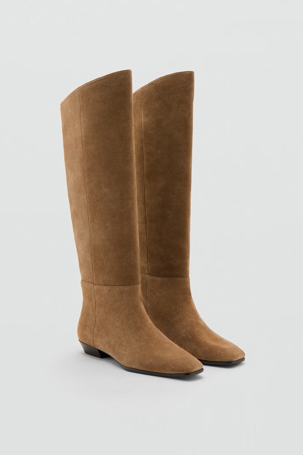 High-Leg Suede Boots from Mango