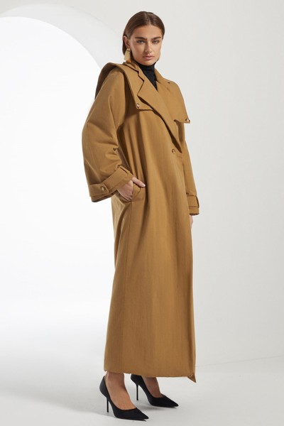 Brown Farwa Trench Coat