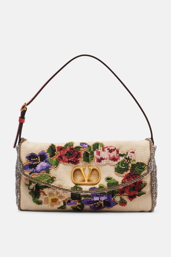 Vain Soft Small Beaded Shoulder Bag from Valentino Garavani