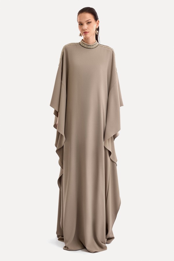 Beaded Draped Kaftan