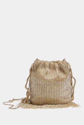 Bucket Bag With Beading & Fringing from Pull & Bear