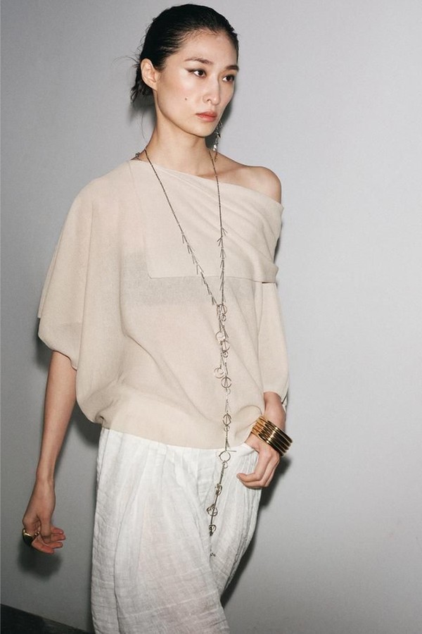 Plain Knit Layered Top
