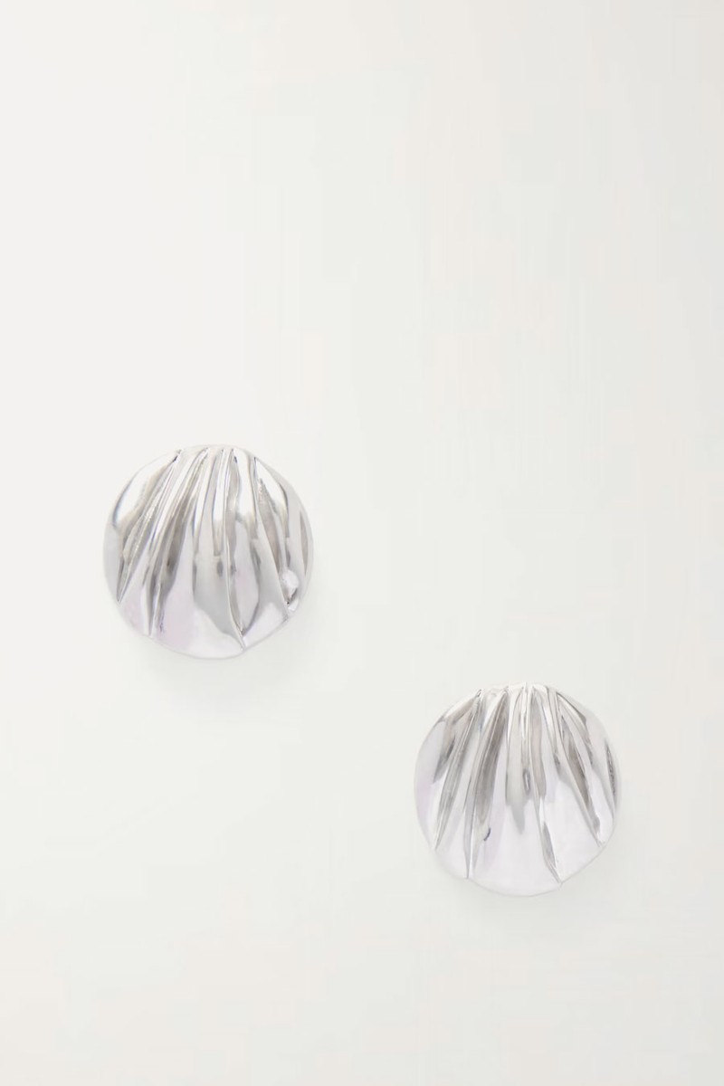 Oversized Silver-Tone Clip Earrings from Chloé