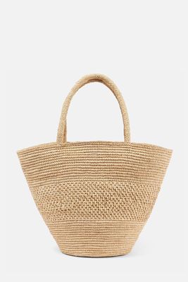 Emilie Small Raffia Basket Bag from The Row