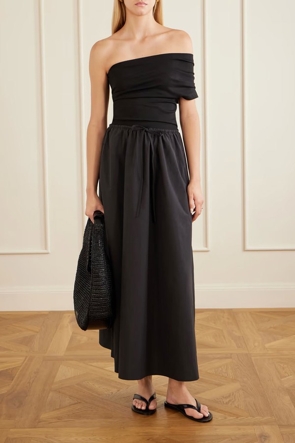 Organic Cotton-Poplin Midi Skirt from Matteau