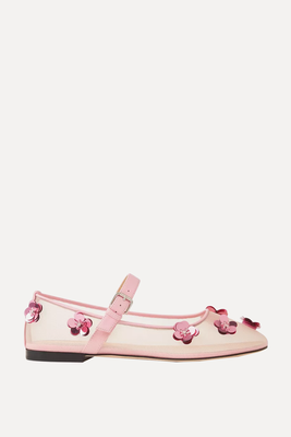 Embellished Floral Ballerina Flats from Mach & Mach