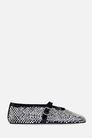 Fishnet & Strass Ballet Flats from ALAÏA