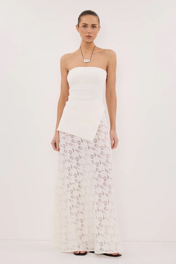 Loula White Lace Skirt from Dissh