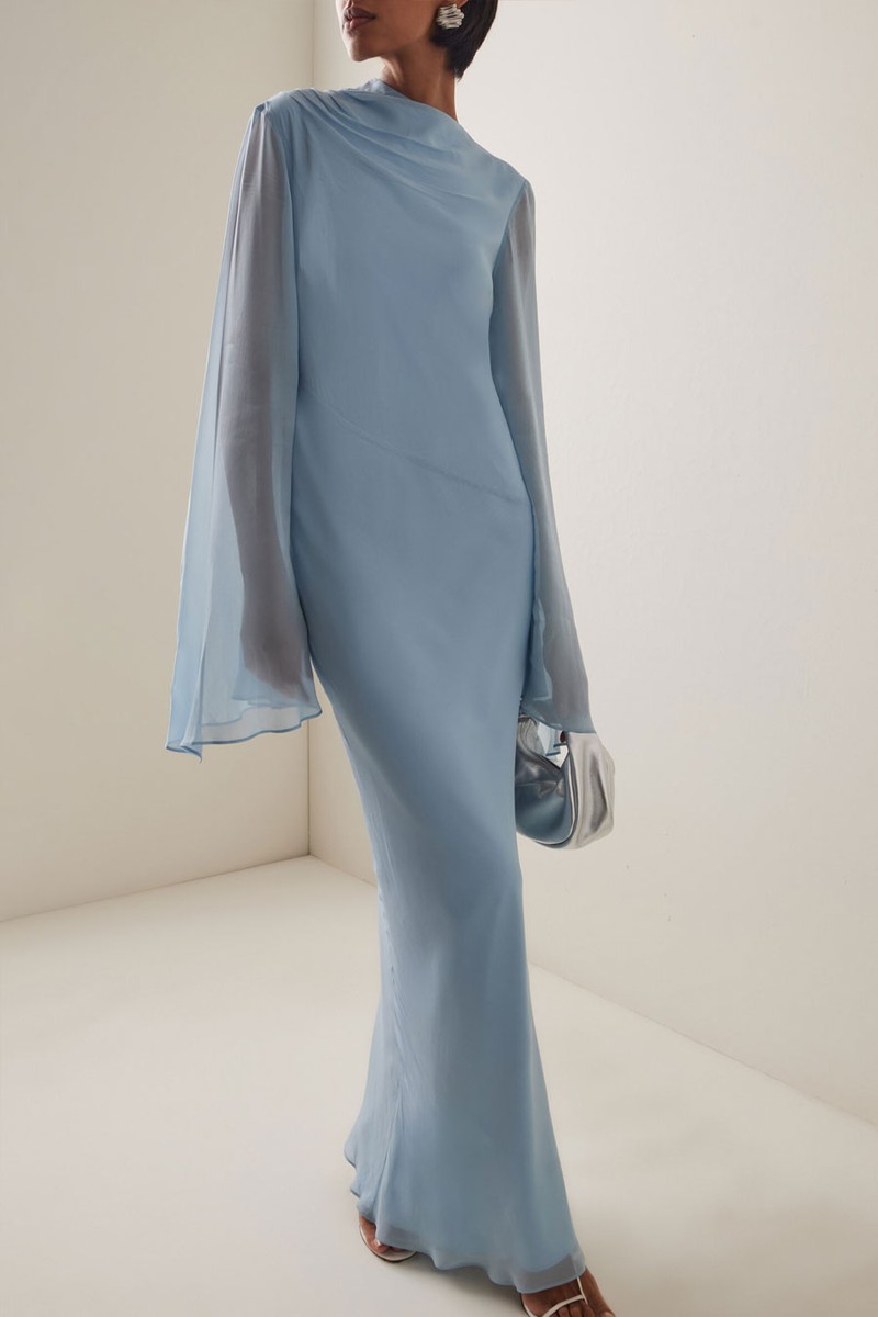 Olas Satin Maxi Dress from De La Vali