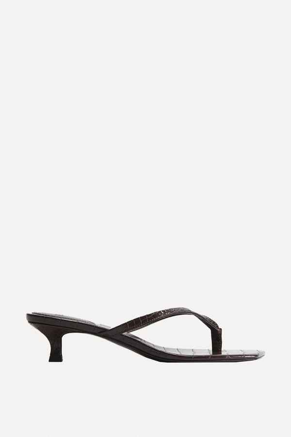 Kitten-Heeled Sandals