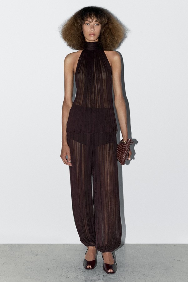 Pleated Halter Top from Massimo Dutti