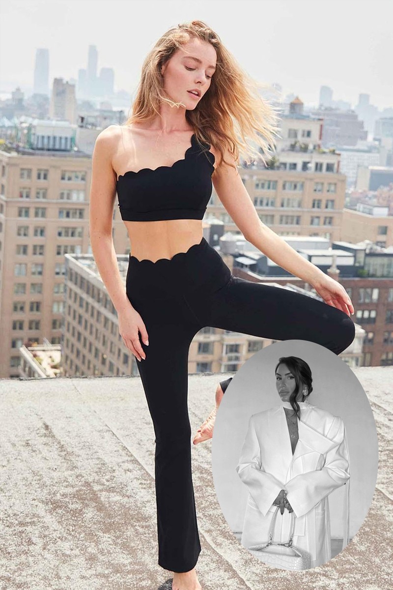 High-Waist Flare Leggings, AED 325 | Wiskii