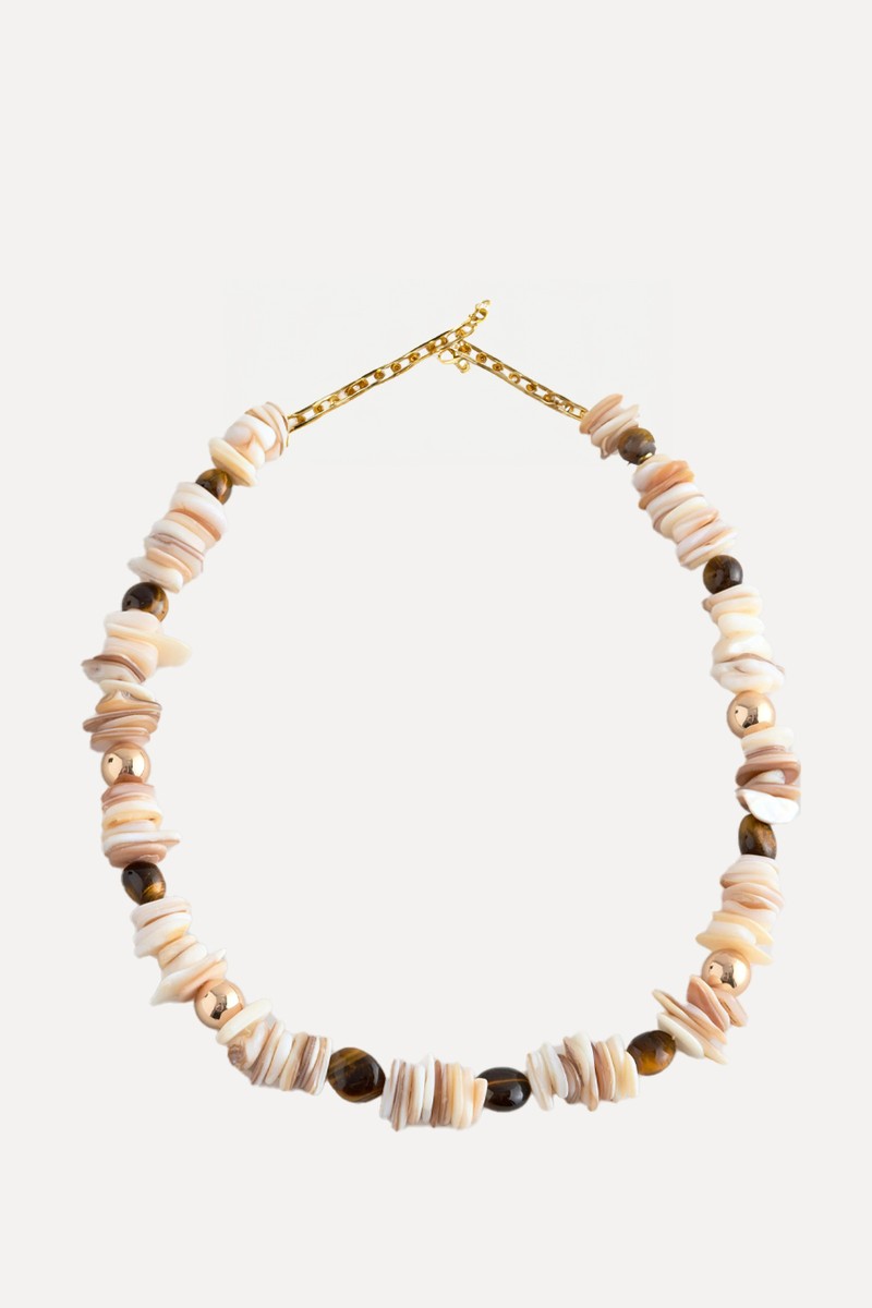 Neutral Shell Beaded Necklace from Next