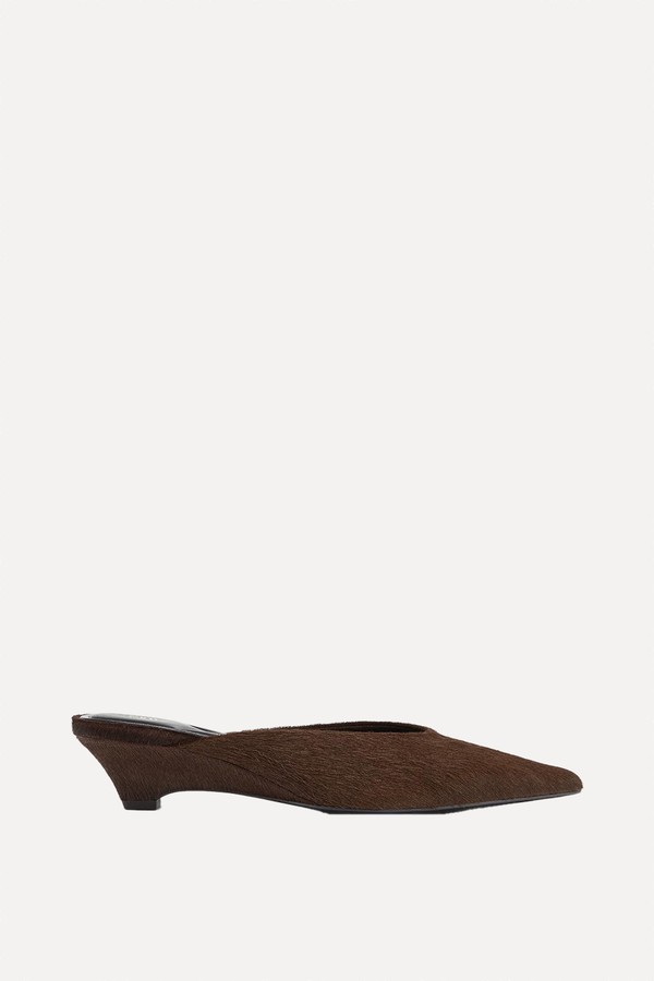 Sheepskin Wedge Mules from Zara