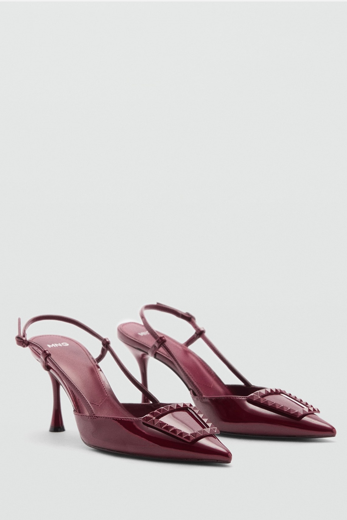 Patent Leather Slingback-Heeled Shoes from Mango