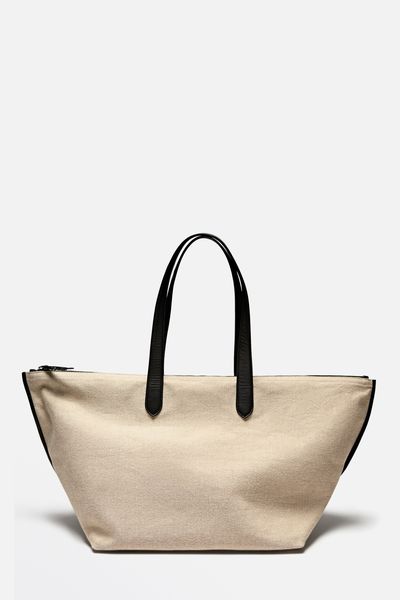 Linen Maxi Shopper Bag from Massimo Dutti