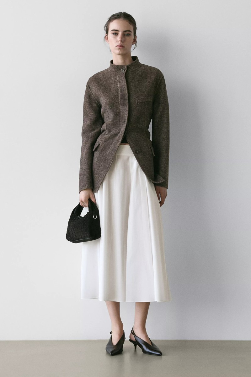 Midi Skirt With Belt Loop Details