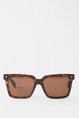 Square Tortoiseshell-Acetate Sunglasses from Bottega Veneta Eyewear