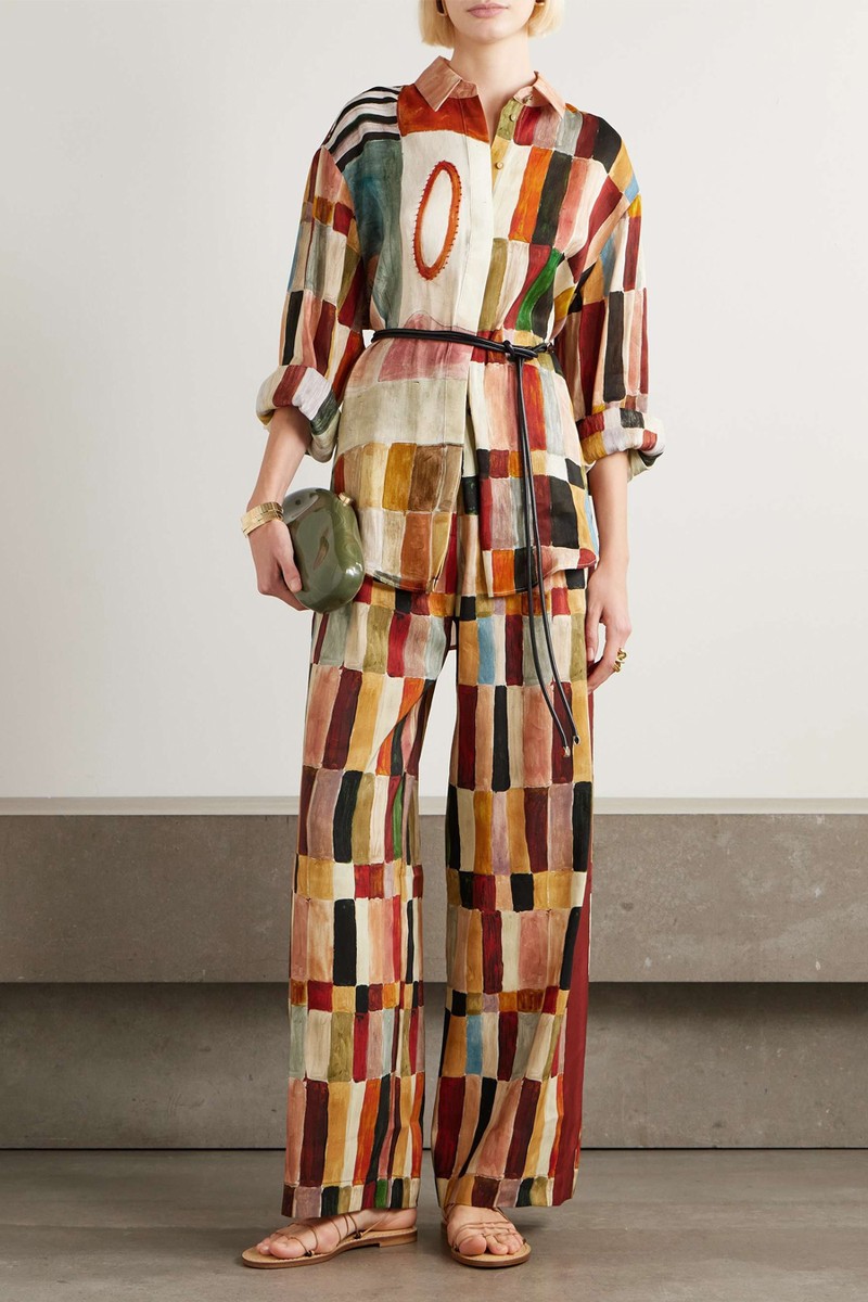 Majorelle Printed Linen & Silk-Blend Shirt from ALÉMAIS X LRNCE