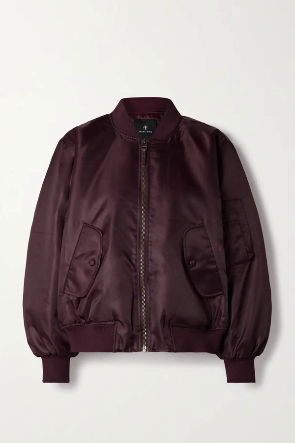 Leon Satin Bomber Jacket from Anine Bing