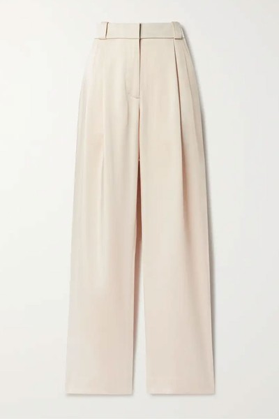 Fynn Pleated Crepe Wide-Leg Pants from A.L.C.