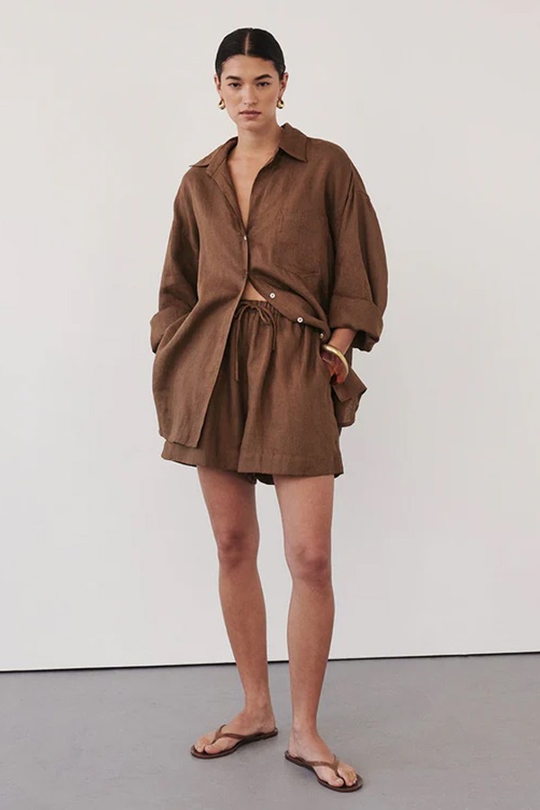 Lune Fondant Linen Shorts from DISSH