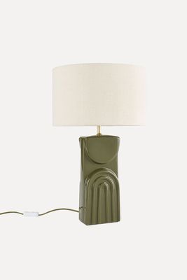 Topia Ceramic & Linen Table Lamp from La Redoute Interiors
