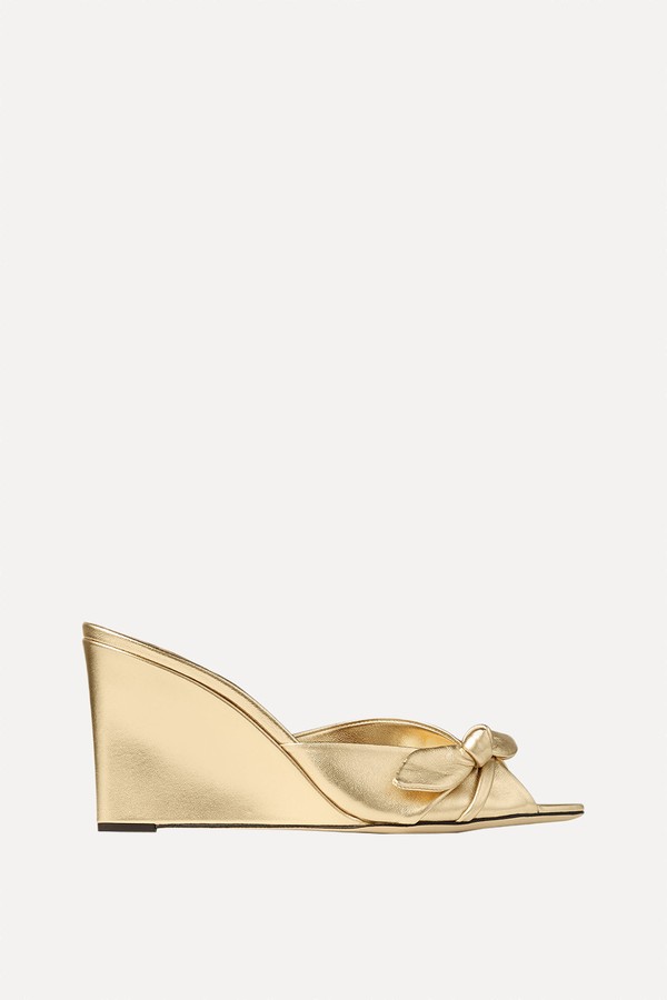 Livi Wedge 85 Leather Mules from Jimmy Choo