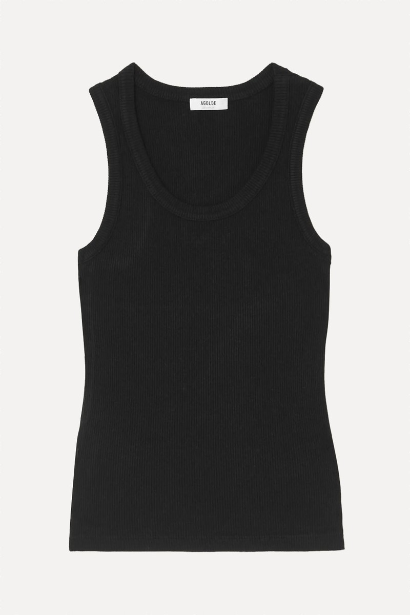 Poppy Ribbed Stretch Tank from Agolde