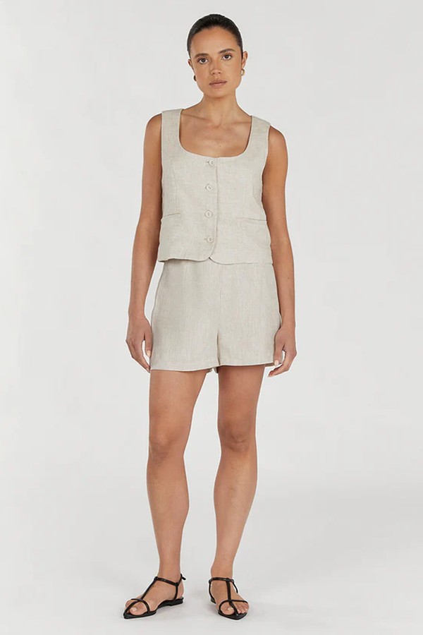 Jessie Natural Linen Short from Dissh