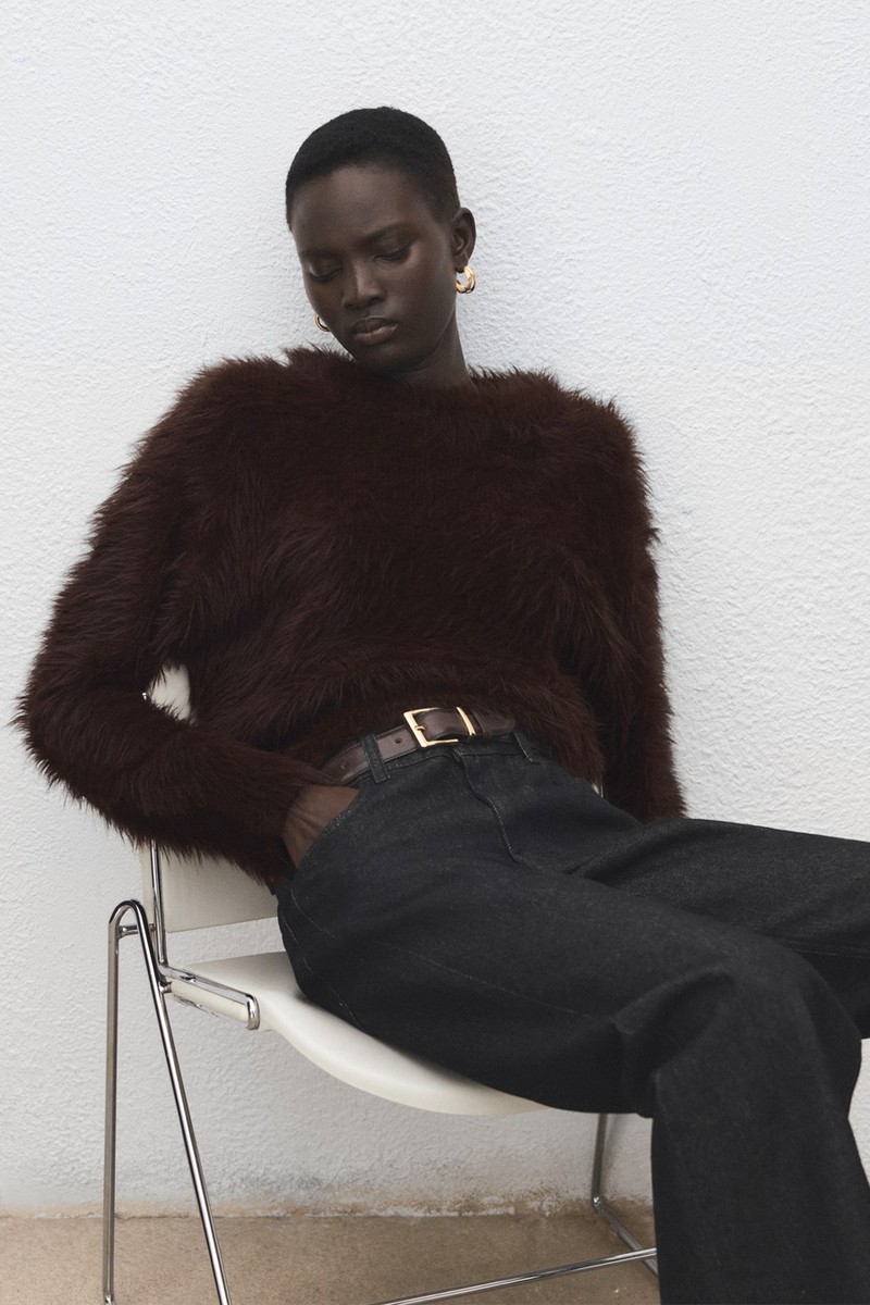 Faux-Fur Sweater from Mango