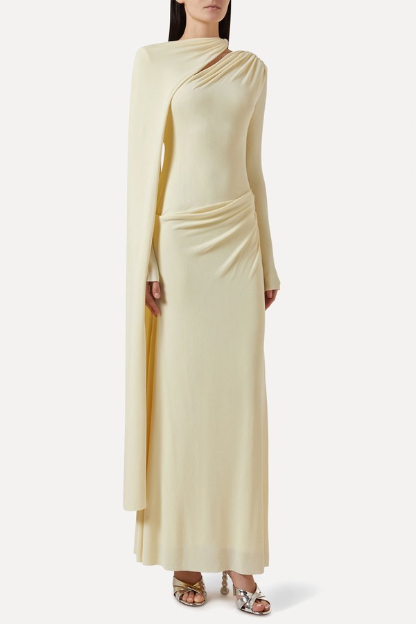 Evana Cape-Sleeve Maxi Dress from Chats By C.Dam