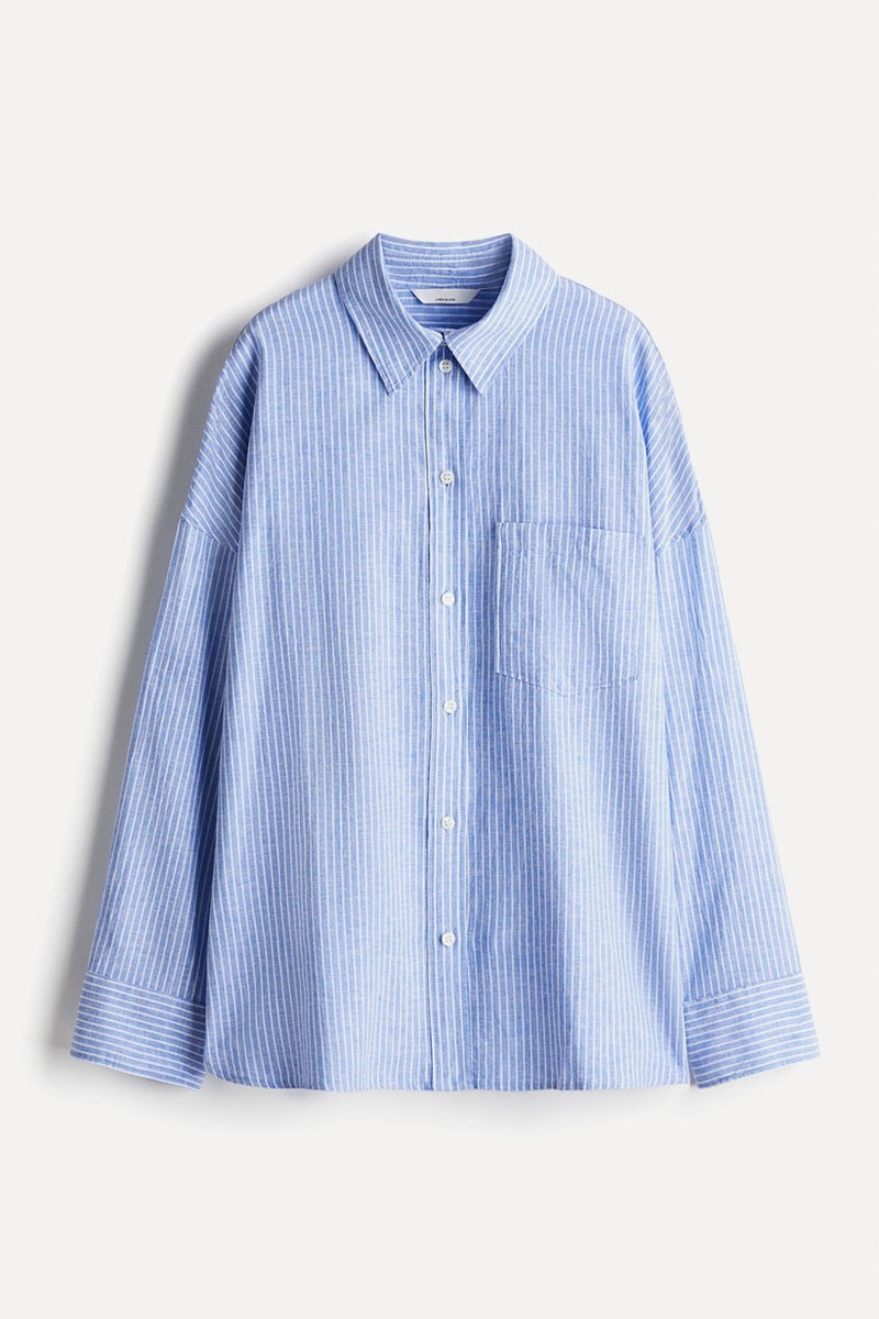Oversized Linen-Blend Shirt